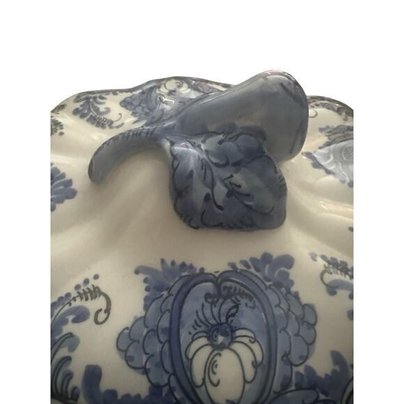 Hand-Painted Greece Blue & White Tureen with Lid • Very Rare Vintage Ceramic - Picture 4 of 14